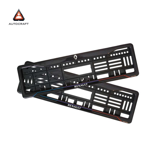 Car Number Plate Gel Frame - Renault - Blue and Red Line