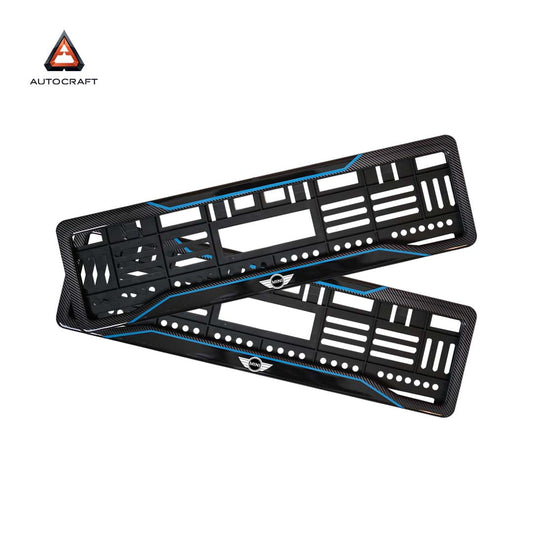 Car Number Plate Gel Frame - Mini Cooper - Blue Line