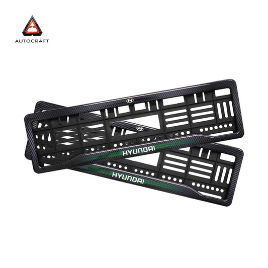 Car Number Plate Gel Frame - Hyundai - Green Line