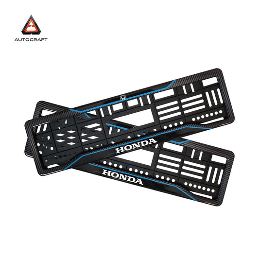 Car Number Plate Gel Frame - Honda - Blue Line