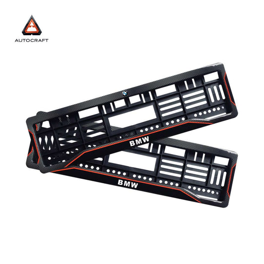 Car Number Plate Gel Frame - BMW - Red Line