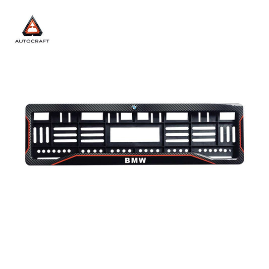 Car Number Plate Gel Frame - BMW - Red Line