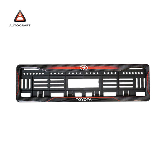 Car Number Plate Gel Frame - Toyota - Red Dash