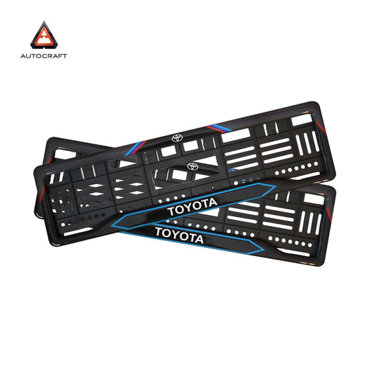 Car Number Plate Gel Frame - Toyota - Red and Blue Line