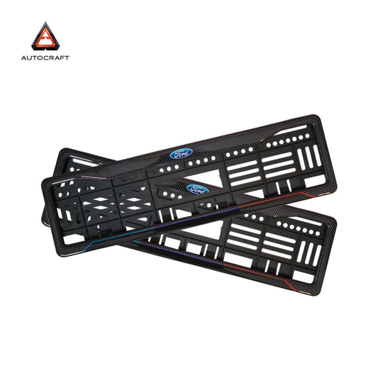 Car Number Plate Gel Frame - Ford - Blue and Red Line