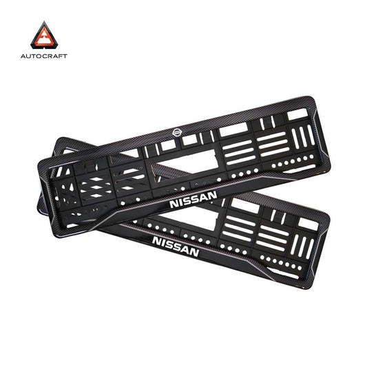 Car Number Plate Gel Frame - Nissan - Black Dash
