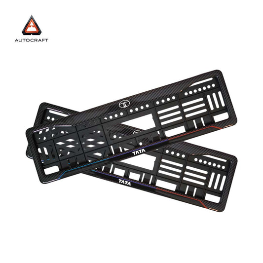 Car Number Plate Gel Frame - TATA - Blue and Red Line