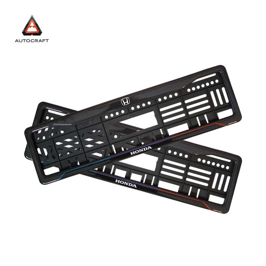 Car Number Plate Gel Frame - Honda - Blue and Red Line