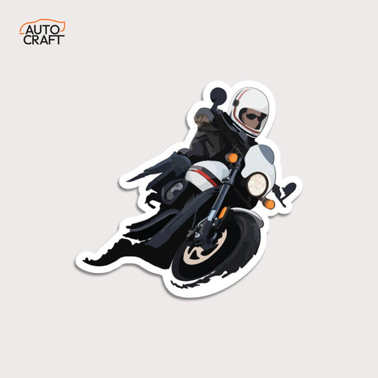 Bike Skidding- Gel Sticker - Image 1