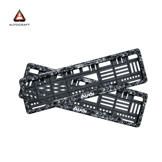 Car Number Plate Gel Frame - Audi - Forged Carbon