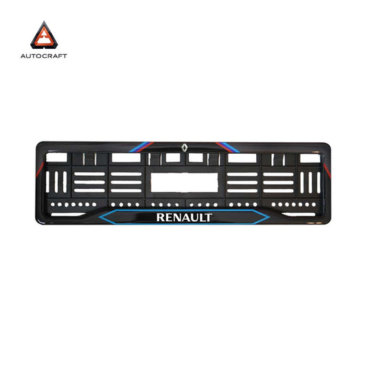 Car Number Plate Gel Frame - Renault - Red and Blue