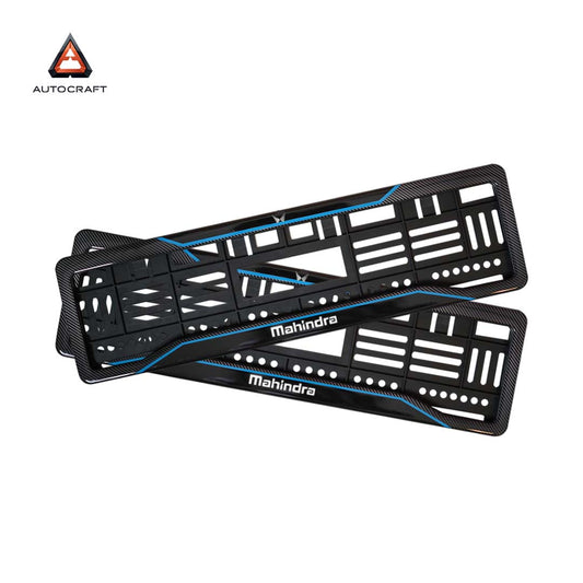 Car Number Plate Gel Frame - Mahindra - Blue Line