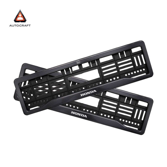 Car Number Plate Gel Frame - Honda - Black Plain