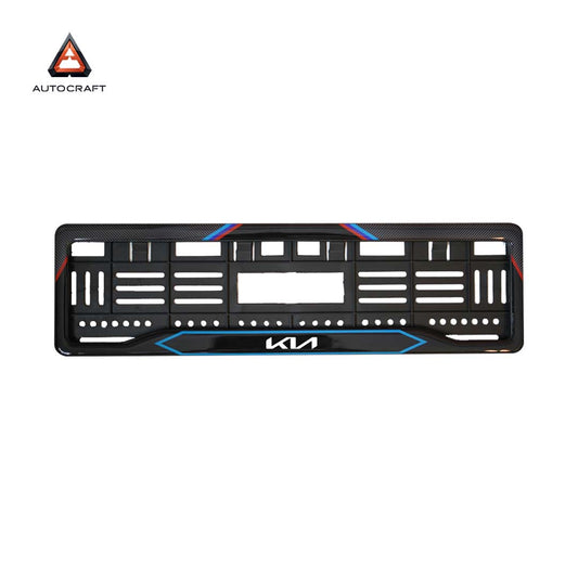 Car Number Plate Gel Frame - KIA - Red and Blue Line