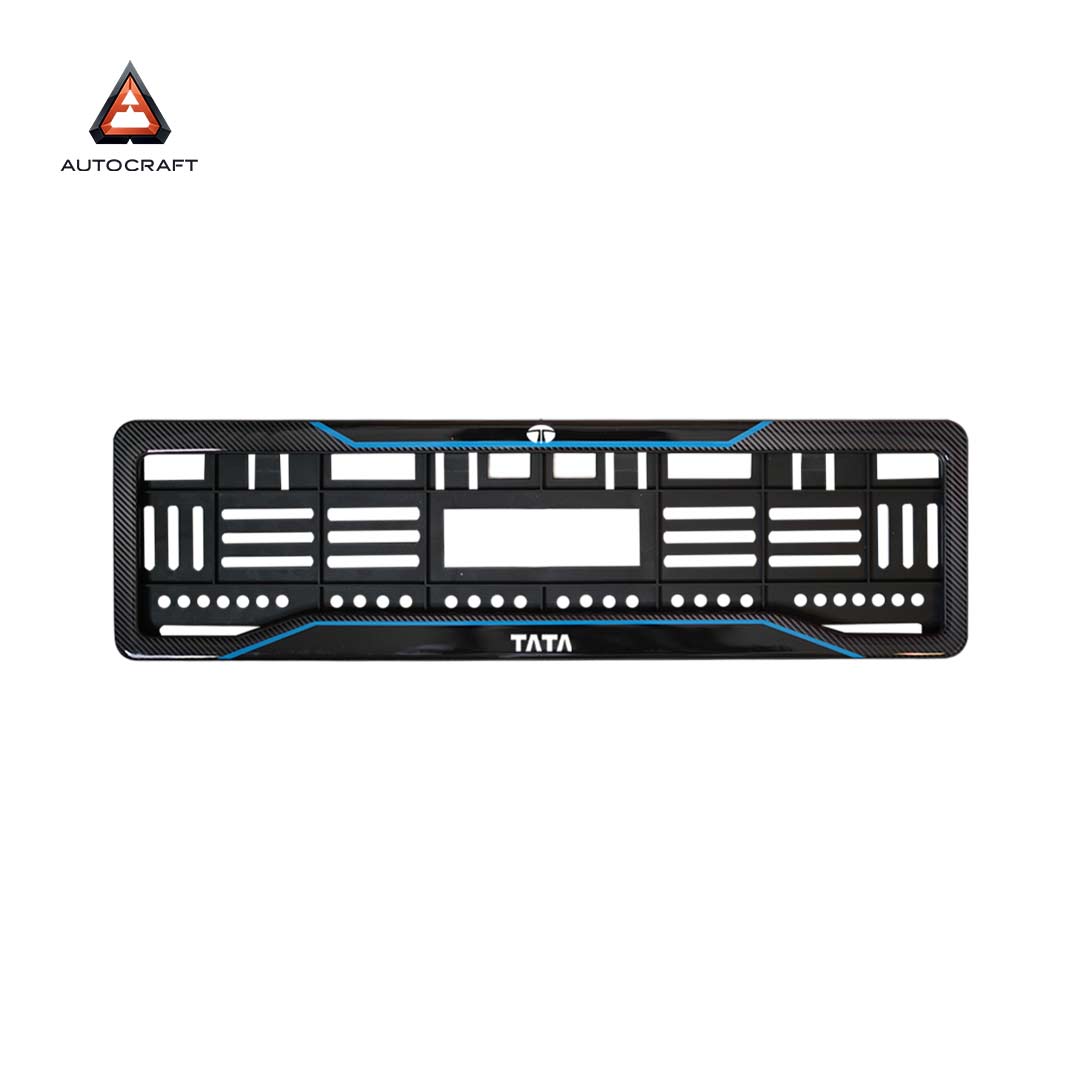 Car Number Plate Gel Frame - TATA - Blue Line