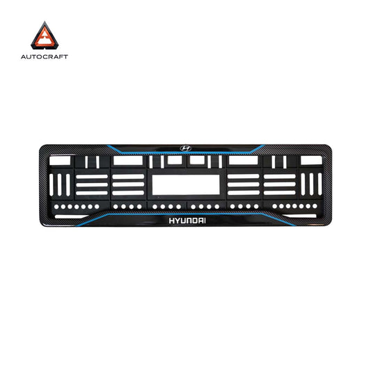 Car Number Plate Gel Frame - Hyundai - Blue Line