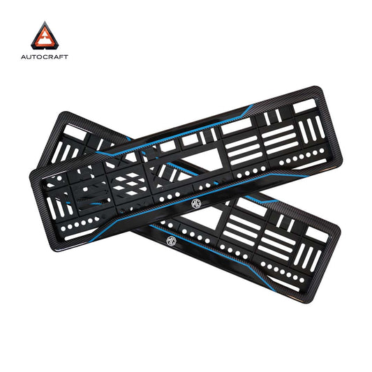 Car Number Plate Gel Frame - MG - Blue Line