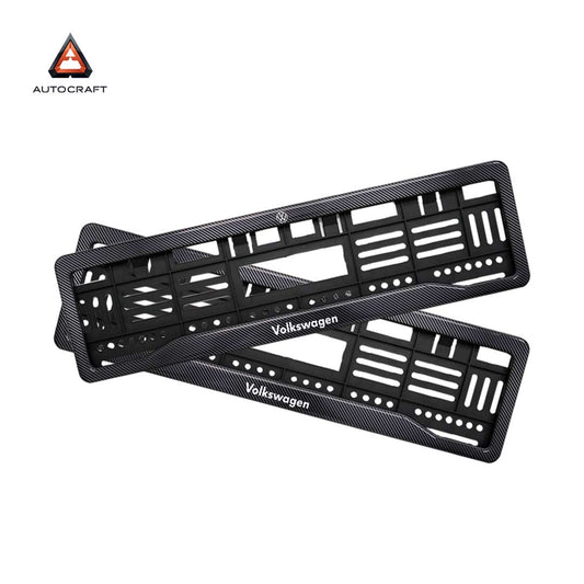 Car Number Plate Gel Frame - Volkswagen - Black Plain