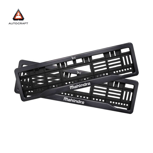 Car Number Plate Gel Frame - Mahindra - Black Dash