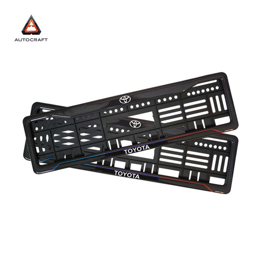 Car Number Plate Gel Frame - Toyota - Blue and Red