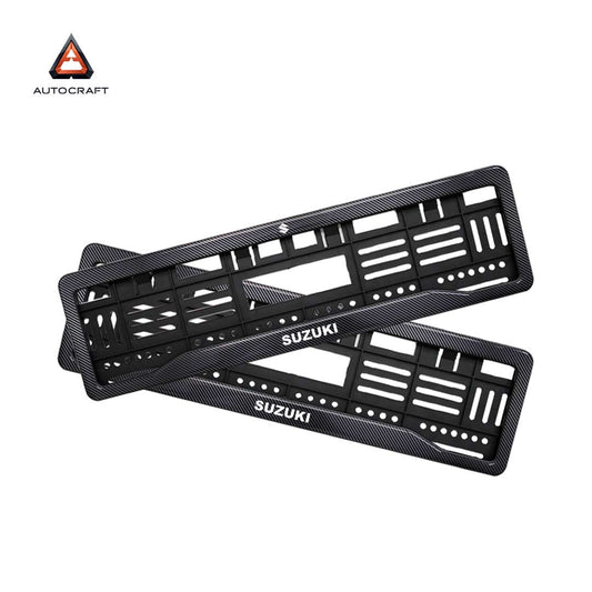 Car Number Plate Gel Frame - Suzuki - Black Plain