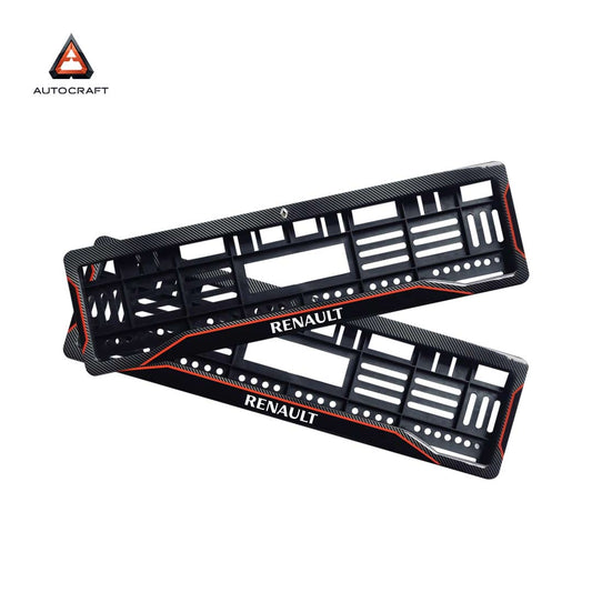 Car Number Plate Gel Frame - Renault - Red Line
