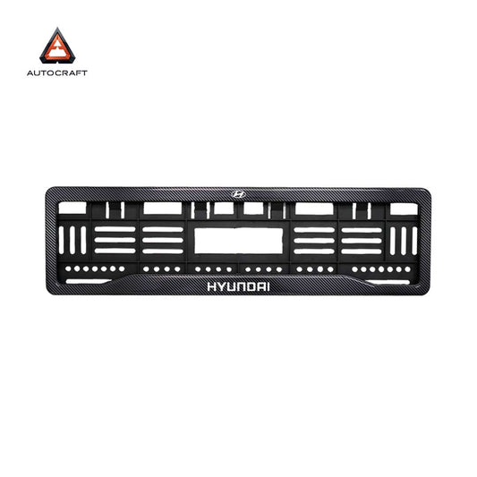 Car Number Plate Gel Frame - Hyundai - Black Dash