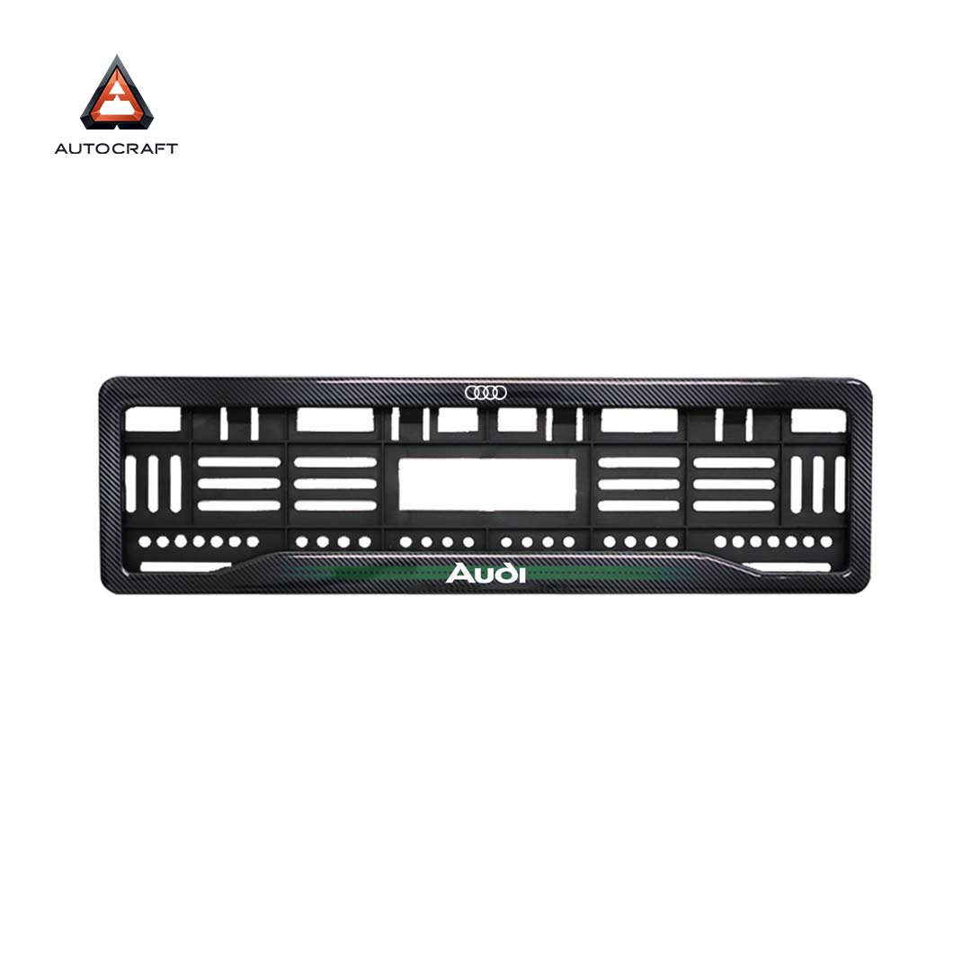Car Number Plate Gel Frame - Audi - Green