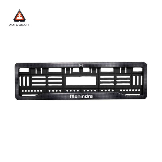 Car Number Plate Gel Frame - Mahindra - Black Dash
