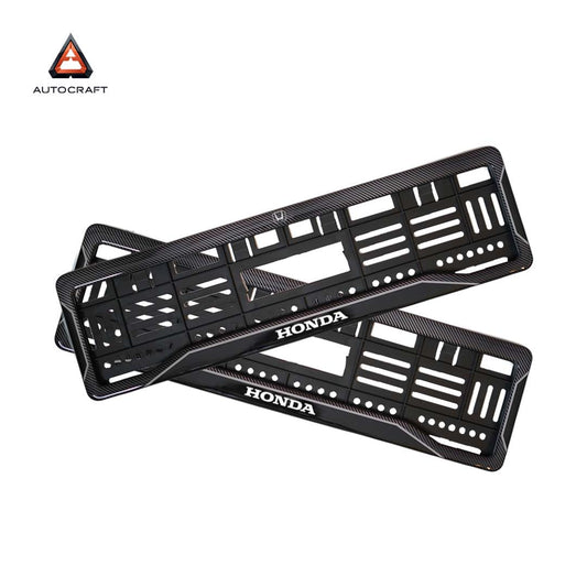 Car Number Plate Gel Frame - Honda - Black Dash