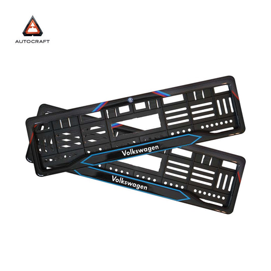 Car Number Plate Gel Frame - Volkswagen - Red and Blue