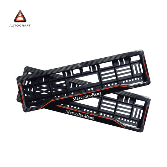 Car Number Plate Gel Frame - Benz - Red Line