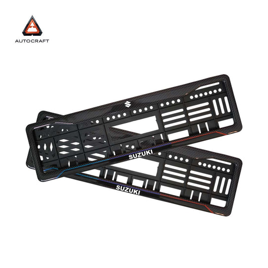 Car Number Plate Gel Frame - Suzuki - Blue and Red