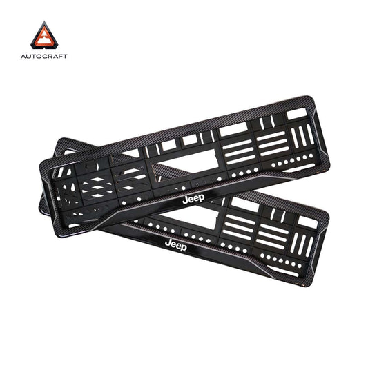 Car Number Plate Gel Frame - Jeep - Black Dash