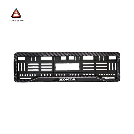 Car Number Plate Gel Frame - Honda - Black Dash