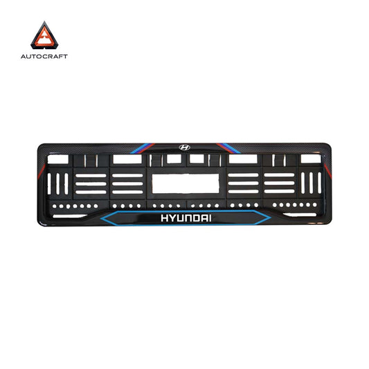 Car Number Plate Gel Frame - Hyundai - Red and Blue Line