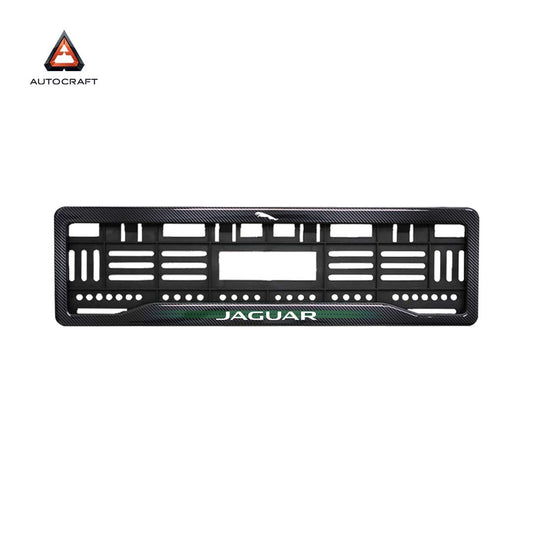 Car Number Plate Gel Frame - Jaguar Logo - Green