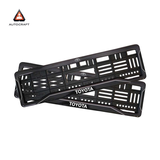 Car Number Plate Gel Frame - Toyota - Black Plain