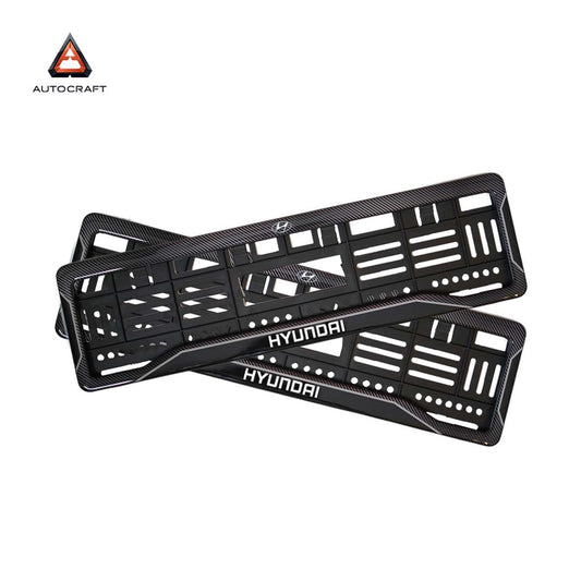 Car Number Plate Gel Frame - Hyundai - Black Plain
