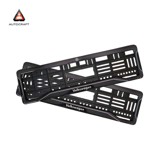 Car Number Plate Gel Frame - Volkswagen - Black Dash