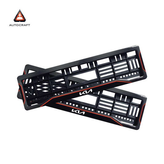 Car Number Plate Gel Frame - KIA - Red Line