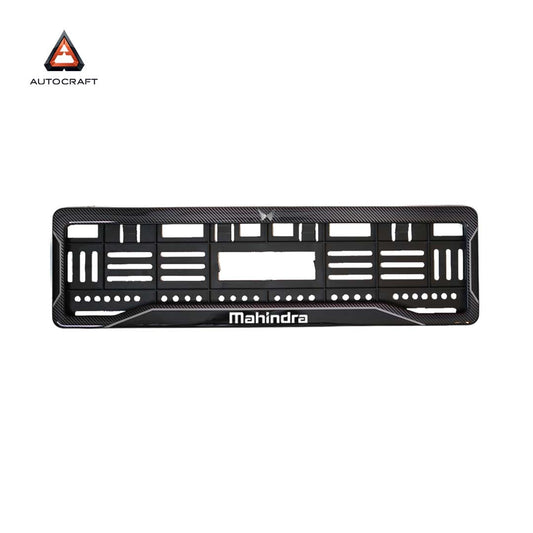 Car Number Plate Gel Frame - Mahindra - Black Plain