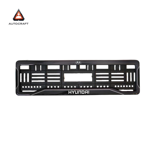 Car Number Plate Gel Frame - Hyundai - Black Plain