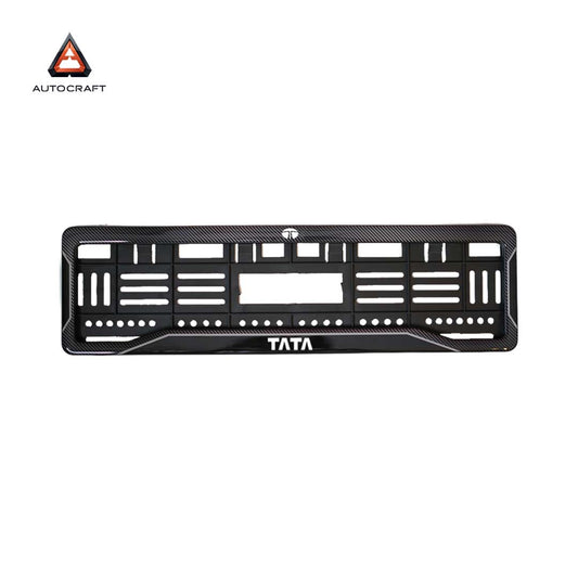 Car Number Plate Gel Frame - TATA - Black Dash