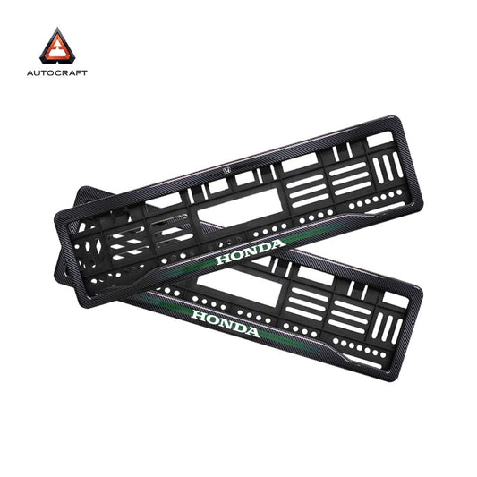 Car Number Plate Gel Frame - Honda - Green Line