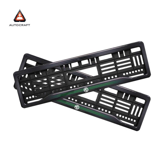Car Number Plate Gel Frame - MG - Green Line