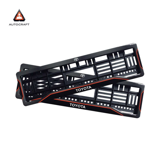 Car Number Plate Gel Frame - Toyota - Red Line