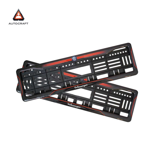 Car Number Plate Gel Frame - Volkswagen - Red Dash