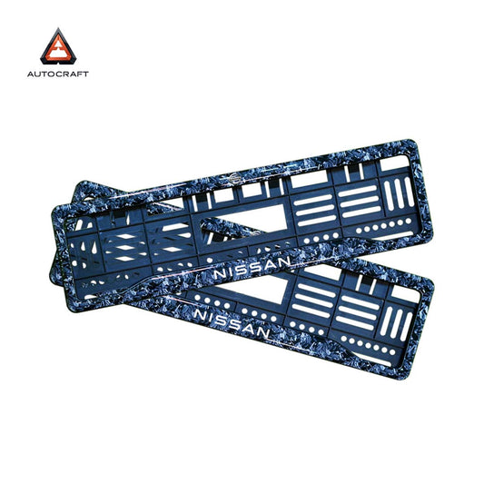 Car Number Plate Gel Frame - Nissan - Forged Carbon