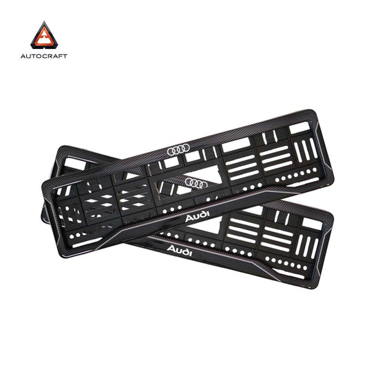 Car Number Plate Gel Frame - Audi - Black Dash